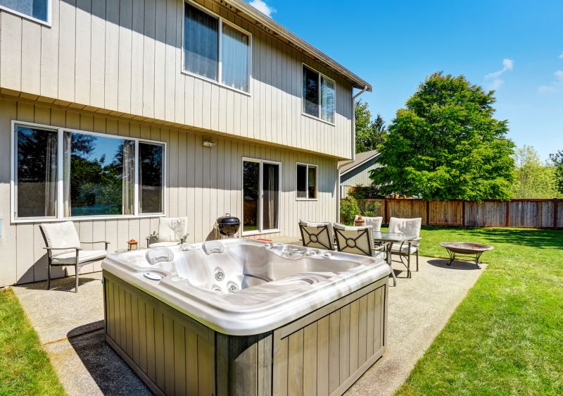 Hot Tub in a Backyard Setting